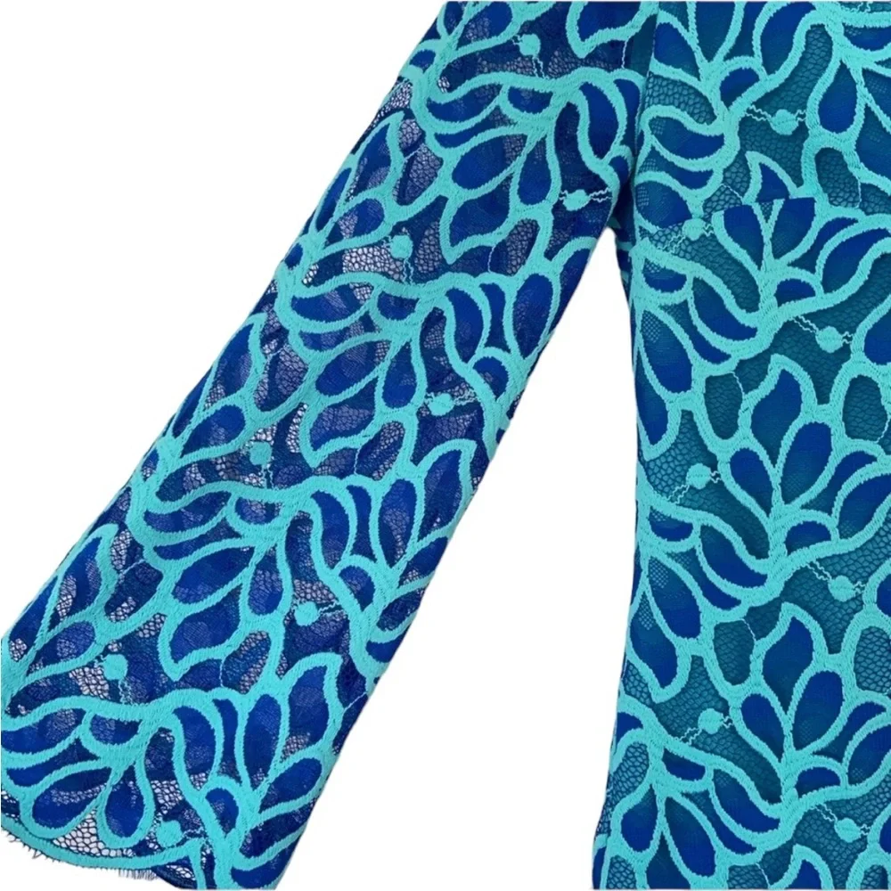 Lilly Pulitzer Devina Blue Lace Shift Dress Women's 8 - Picture 7 of 8